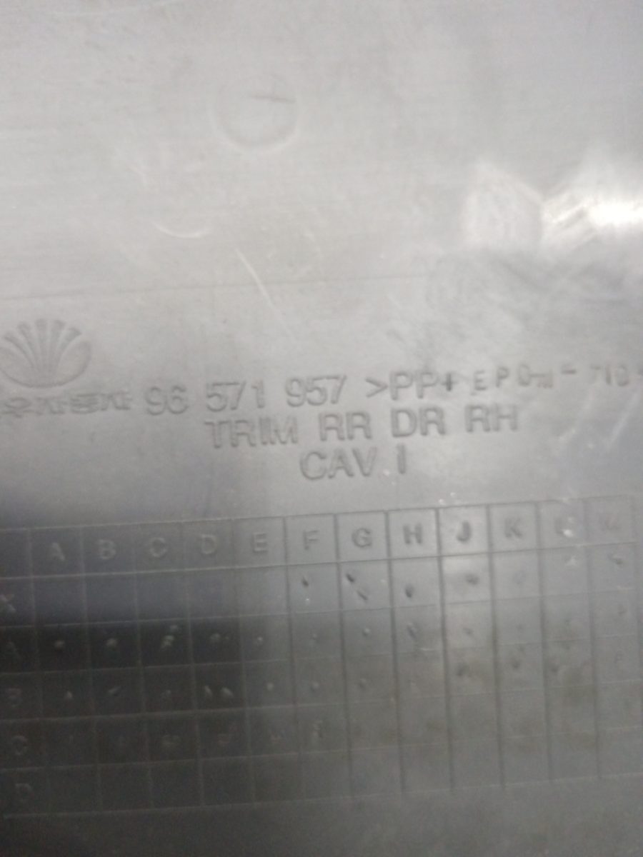 Tapizado Interior Puerta Trasero Derecho Daewoo Matiz 1997-2004