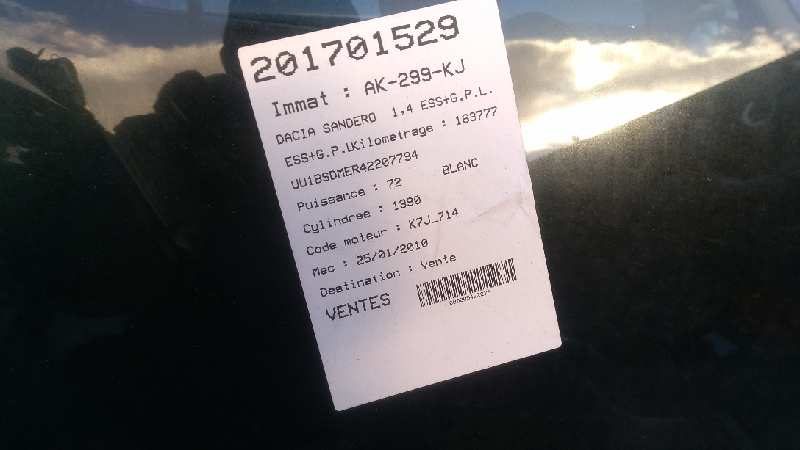Dacia Sandero del que se desmontó esta pieza